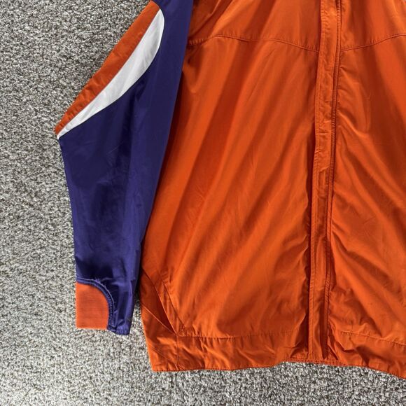 Vintage Clemson Jacket Mens XL Orange Full Zip Nike Fit Storm Windbreaker Y2K - Picture 7 of 15